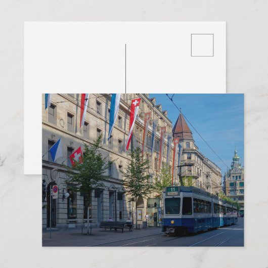 Briefkaart Zurich Tram (Voorkant / Achterkant)
