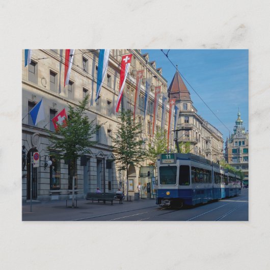 Briefkaart Zurich Tram (Voorkant)