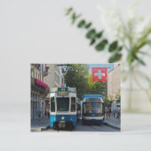 Briefkaart Zurich Trams (Staand voorkant)