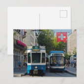 Briefkaart Zurich Trams (Voorkant / Achterkant)