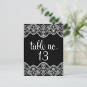 Briefkaart zwart-wit Marokkaans lace-tabelnummer (Staand voorkant)