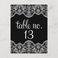 Briefkaart zwart-wit Marokkaans lace-tabelnummer