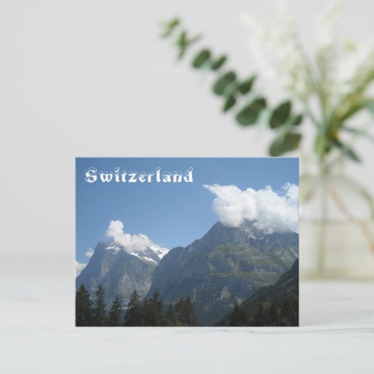 Briefkaart Zwitserse Alpen (Staand voorkant)