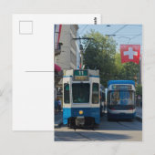Briefkaart Zwitserse trams (Voorkant / Achterkant)