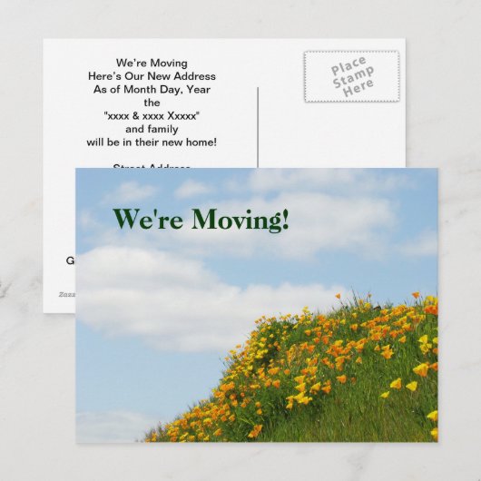 Briefkaarten Bewogen Let op Kaarten Poppies (Voorkant / Achterkant)