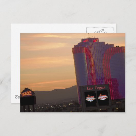 Briefkaarten bij zonsondergang in Rio Las Vegas (Voorkant / Achterkant)