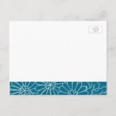 Briefkaarten Blauw en crème bij de bekendmaking va (Achterkant)