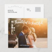 Briefkaarten bruiloft fotokaart Dank u kaart (Voorkant / Achterkant)