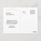 Briefkaarten bruiloft fotokaart Dank u kaart (Achterkant)