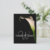 Briefkaarten Calla Lily W Monogrammen (Staand voorkant)