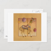 Briefkaarten - Carrousel Giraffe (Voorkant / Achterkant)