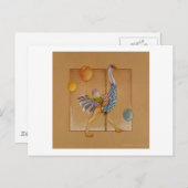 Briefkaarten - Carrousel struisvogel (Voorkant / Achterkant)