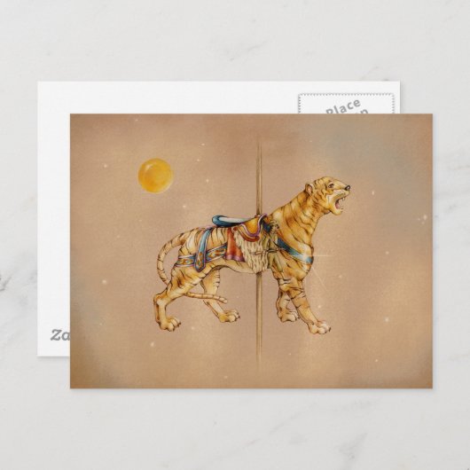 Briefkaarten - Carrouseltijger (Voorkant / Achterkant)