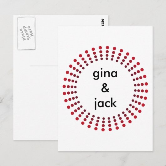 Briefkaarten cirkels (Voorkant / Achterkant)