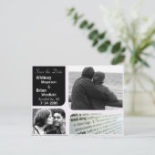 Briefkaarten Datum opslaan (Staand voorkant)