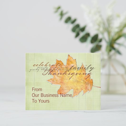Briefkaarten de bedrijfs van Thanksgivng (Staand voorkant)