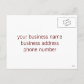 Briefkaarten de bedrijfs van Thanksgivng (Achterkant)