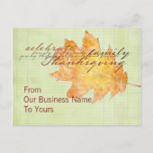 Briefkaarten de bedrijfs van Thanksgivng (Voorkant)