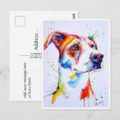Briefkaarten - Dog Puppy Waterverven (Voorkant / Achterkant)