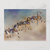 Briefkaarten - Drie carrouselpaarden (Voorkant)