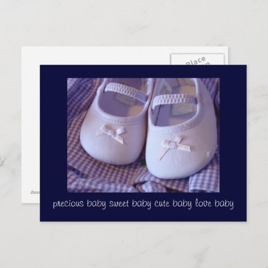 Briefkaarten Edeloze Sweet Cute Baby Shoes (Voorkant / Achterkant)