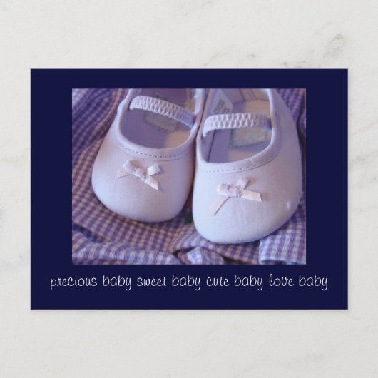 Briefkaarten Edeloze Sweet Cute Baby Shoes (Voorkant)