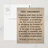 Briefkaarten eerste amendement (Voorkant / Achterkant)