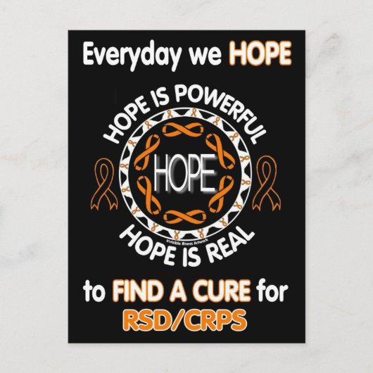 BRIEFKAARTEN...elke dag HOPEN we...RSD/CRPS Briefkaart (Voorkant)