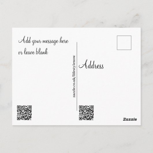 Briefkaarten - Familie van Zebra's (Achterkant)