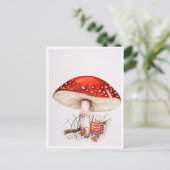 Briefkaarten - Fly Agaric Mushrooms Illustration (Staand voorkant)