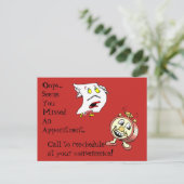 Briefkaarten gemiste afspraak contactpersoon klant (Staand voorkant)