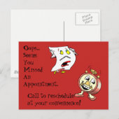 Briefkaarten gemiste afspraak contactpersoon klant (Voorkant / Achterkant)