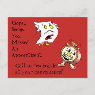 Briefkaarten gemiste afspraak contactpersoon klant