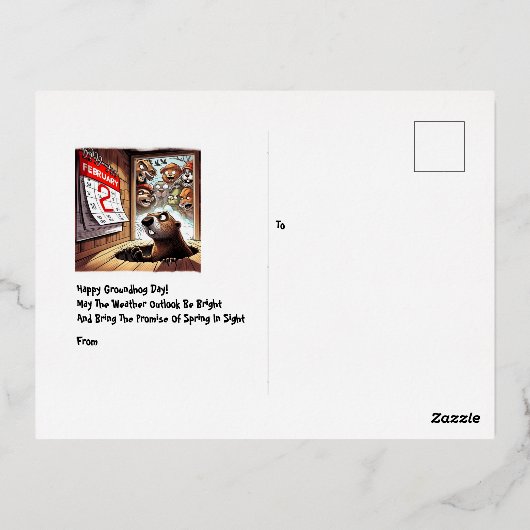 Briefkaarten Groundhog Day Memories 2024 (Achterkant)