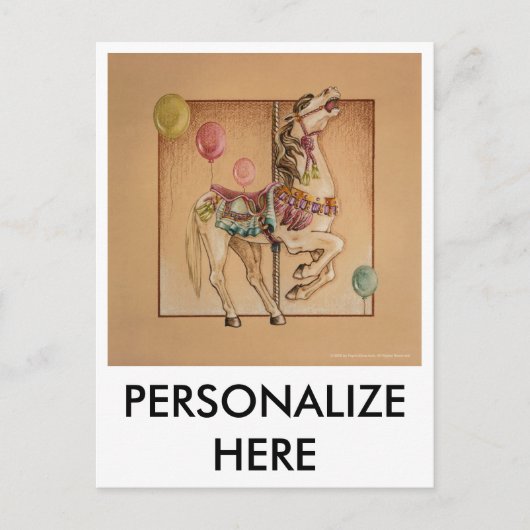 Briefkaarten - Happy Horse Carousel (Voorkant)