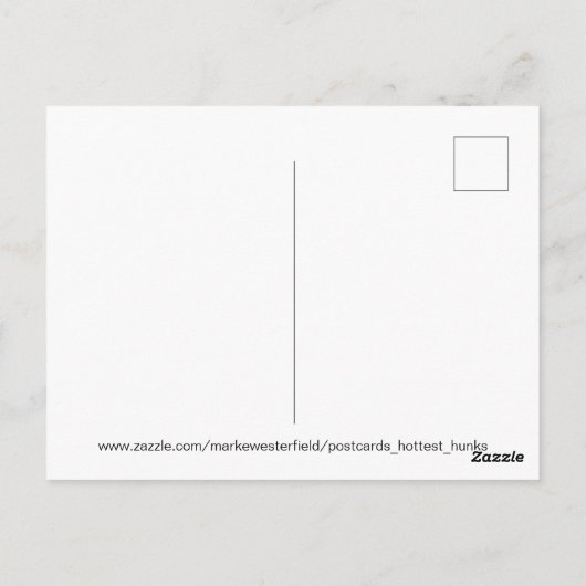 Briefkaarten_Hottest_Hunks Briefkaart (Achterkant)