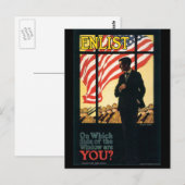  Briefkaarten in de oorlog,  Enlist Poster (Voorkant / Achterkant)