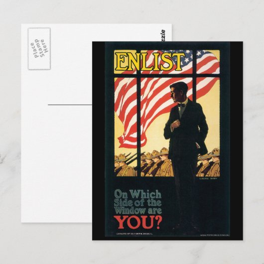  Briefkaarten in de oorlog,  Enlist Poster (Voorkant / Achterkant)
