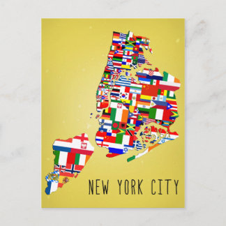 Briefkaarten in New York City, buurtvlaggen