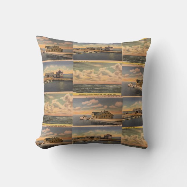  Briefkaarten "Kelley's Island, Ohio" Pillow Kussen (Voorkant)