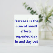 briefkaarten "Kleine inspanningen, groot succes" (Staand voorkant)