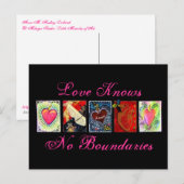 briefkaarten "Love Knoins No Boundaries" (Voorkant / Achterkant)