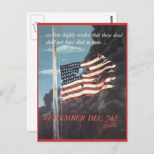 Briefkaarten met Amerikaanse trots en glorie (Voorkant / Achterkant)