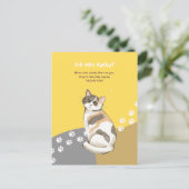 Briefkaarten met een dierenvlies (Staand voorkant)