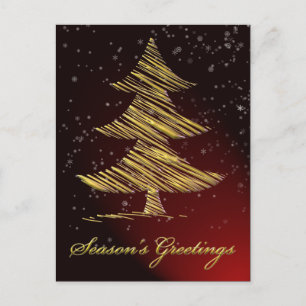 briefkaarten met elegante rode kerstcadeautjes voo