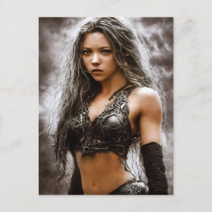 BRIEFKAARTEN MET KANTASIE WARRIOR GIRL