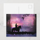 Briefkaarten met kerst van cowboy (Voorkant / Achterkant)