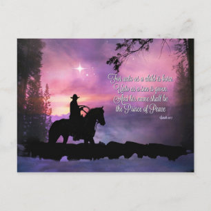Briefkaarten met kerst van cowboy