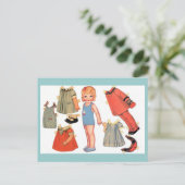 Briefkaarten met poppen voor klein meisjespapier (Staand voorkant)