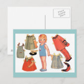 Briefkaarten met poppen voor klein meisjespapier (Voorkant / Achterkant)